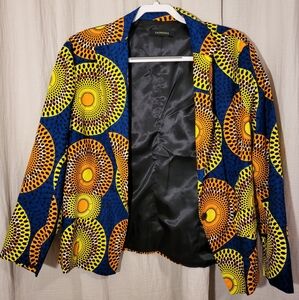 African Print Blazer+Pants Suit Set Made in Ghana